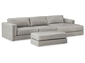 Amiata Glacier 2-Piece Sectional with Chaise and Ottoman (Online Special Price) - Ornate Home