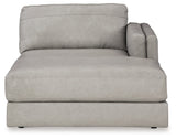 Amiata Glacier 2-Piece Sectional with Chaise and Ottoman (Online Special Price) - Ornate Home