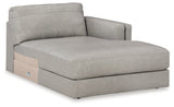 Amiata Glacier 2-Piece Sectional with Chaise and Ottoman (Online Special Price) - Ornate Home