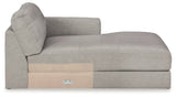 Amiata Glacier 2-Piece Sectional with Chaise and Ottoman (Online Special Price) - Ornate Home