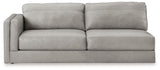 Amiata Glacier 2-Piece Sectional with Chaise and Ottoman (Online Special Price) - Ornate Home