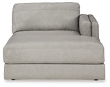 Amiata Glacier 2-Piece Sectional with Chaise and Ottoman - Ornate Home
