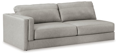 Amiata Glacier 2-Piece Sectional with Chaise and Ottoman - Ornate Home