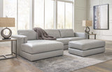 Amiata Glacier Leather 2pc LAF Chaise Sectional (Online Special Price) - Ornate Home