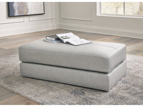 Amiata Glacier Leather Oversized Accent Ottoman (Online Special Price) - Ornate Home