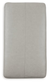 Amiata Glacier Leather Oversized Accent Ottoman (Online Special Price) - Ornate Home