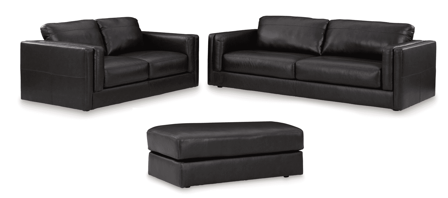 Amiata Onyx Leather Living Room Set / 2pc (Online Special Price) - Ornate Home