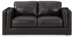 Amiata Onyx Leather Loveseat - Ornate Home
