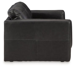 Amiata Onyx Leather Loveseat - Ornate Home