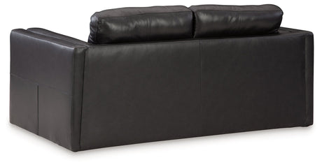Amiata Onyx Leather Loveseat - Ornate Home
