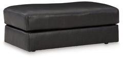 Amiata Onyx Leather Ottoman - Ornate Home