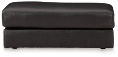 Amiata Onyx Leather Ottoman - Ornate Home