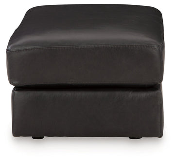 Amiata Onyx Leather Ottoman - Ornate Home