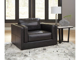 Amiata Onyx Leather Oversized Chair (Online Special Price) - Ornate Home