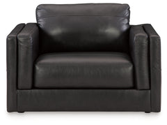 Amiata Onyx Leather Oversized Chair - Ornate Home