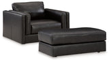 Amiata Onyx Oversized Chair and Ottoman - Ornate Home