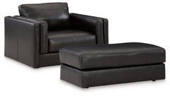 Amiata Onyx Oversized Chair and Ottoman - Ornate Home
