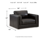 Amiata Onyx Oversized Chair and Ottoman - Ornate Home