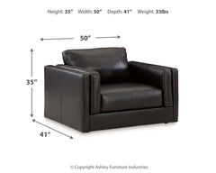 Amiata Onyx Oversized Chair and Ottoman - Ornate Home