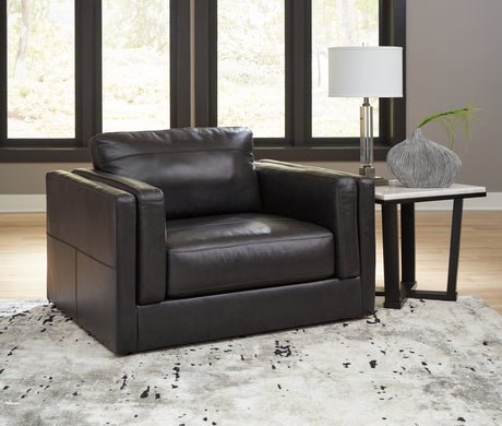 Amiata Onyx Oversized Chair and Ottoman - Ornate Home