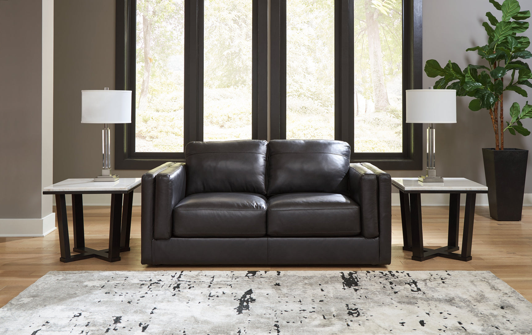 Amiata Onyx Sofa, Loveseat, Oversized Chair and Ottoman (Online Special Price) - Ornate Home