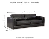 Amiata Onyx Sofa, Loveseat, Oversized Chair and Ottoman (Online Special Price) - Ornate Home