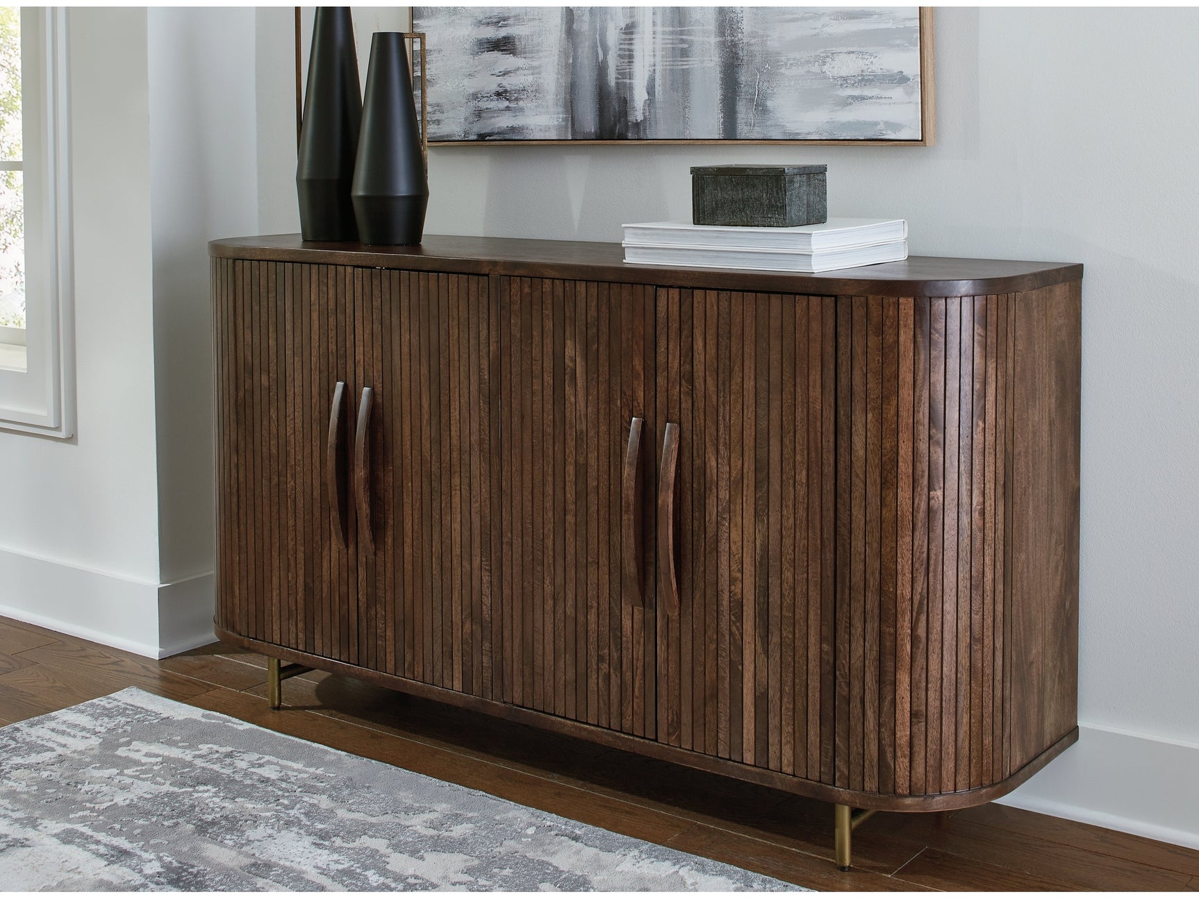 Amickly Dark Brown Accent Cabinet - Ornate Home