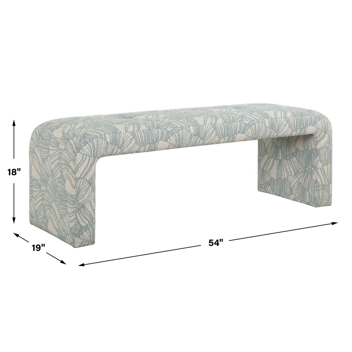 Amie Spa Blue Bench - Ornate Home