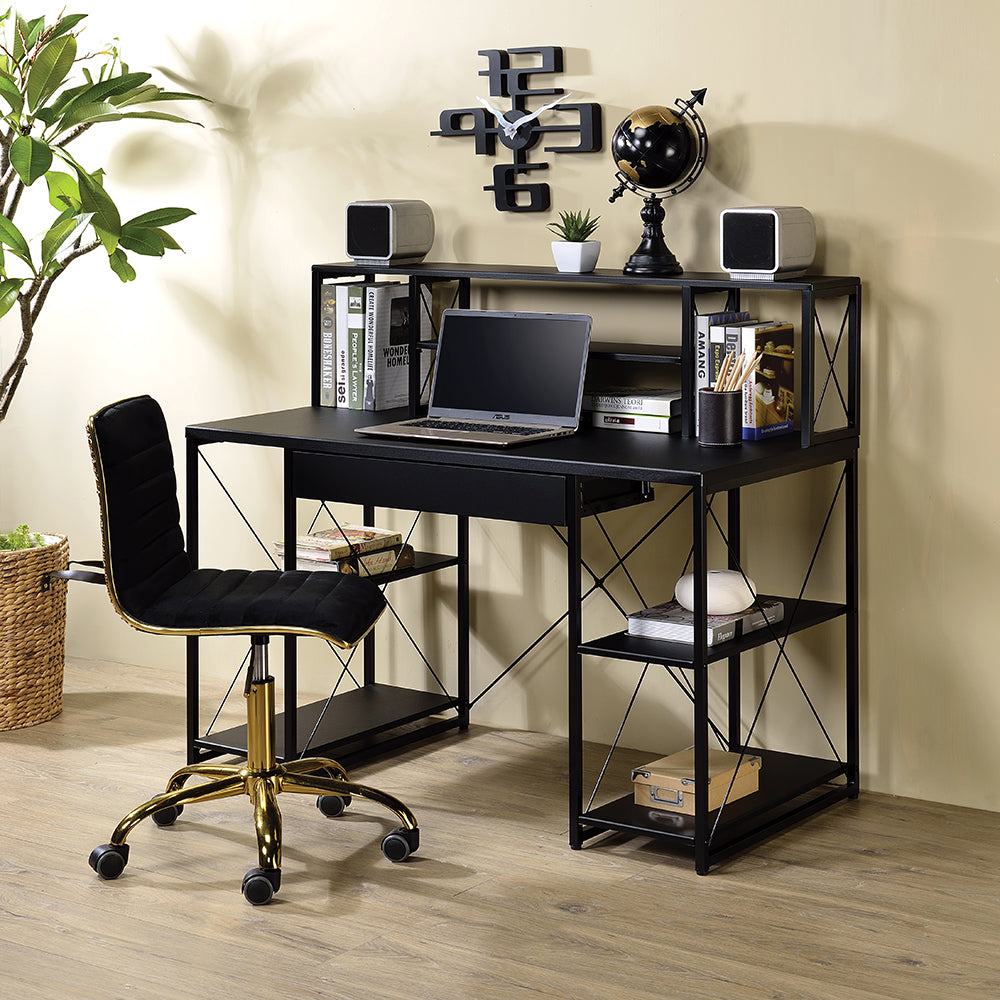 Amiel Black Desk - Ornate Home