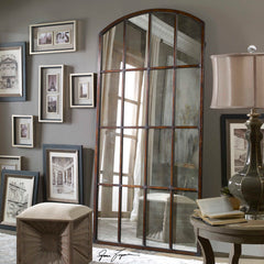 Amiel Brown Antique Large Arch Mirror - Ornate Home