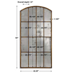 Amiel Brown Antique Large Arch Mirror - Ornate Home