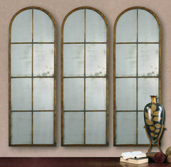 Amiel Brown Arched Mirror - Ornate Home