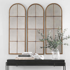Amiel Brown Arched Mirror - Ornate Home