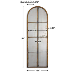 Amiel Brown Arched Mirror - Ornate Home
