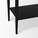 Amika White/Black Marble Top Metal Base Console Table
