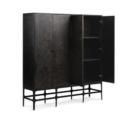 Amilio Rust Noir Tall Cabinet