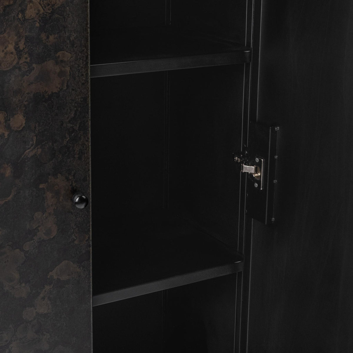 Amilio Rust Noir Tall Cabinet