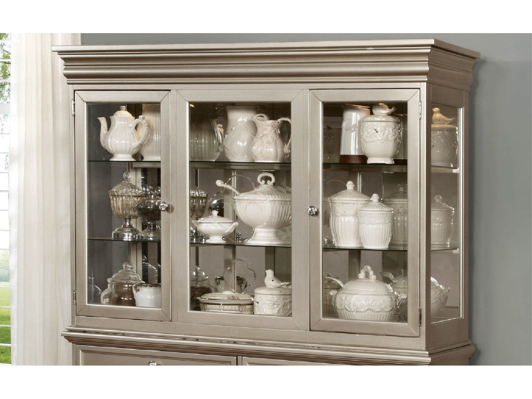 Amina Champagne Hutch - Ornate Home