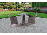 Aminta Gray 3 Pc. Patio Dining Set - Ornate Home