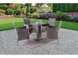 Aminta Gray 5 Pc. Patio Dining Set - Ornate Home