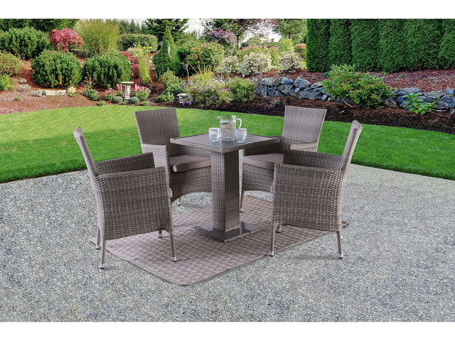 Aminta Gray 5 Pc. Patio Dining Set - Ornate Home