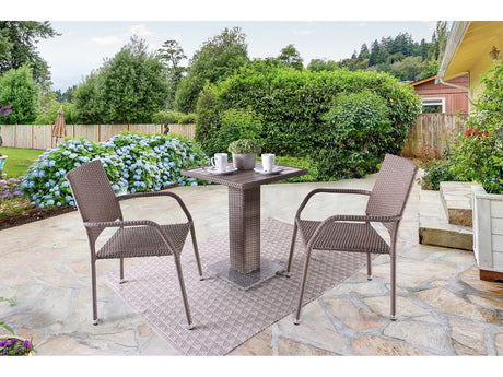 Aminta Natural 3 Pc. Patio Bistro Set - Ornate Home