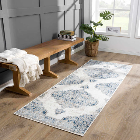Amir Blue Medallion Area Rug - Ornate Home