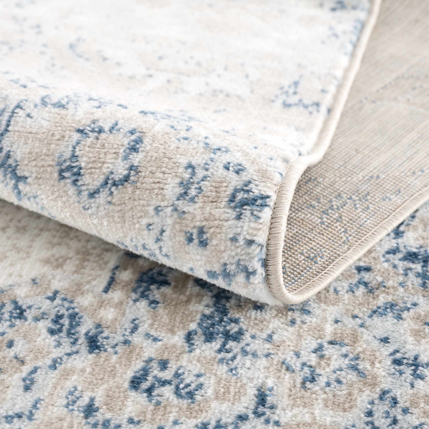 Amir Blue Medallion Area Rug - Ornate Home