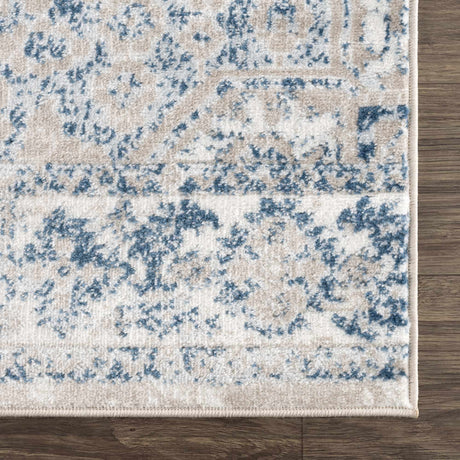 Amir Blue Medallion Area Rug - Ornate Home
