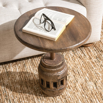 Amira Natural Accent Table Medium - Ornate Home