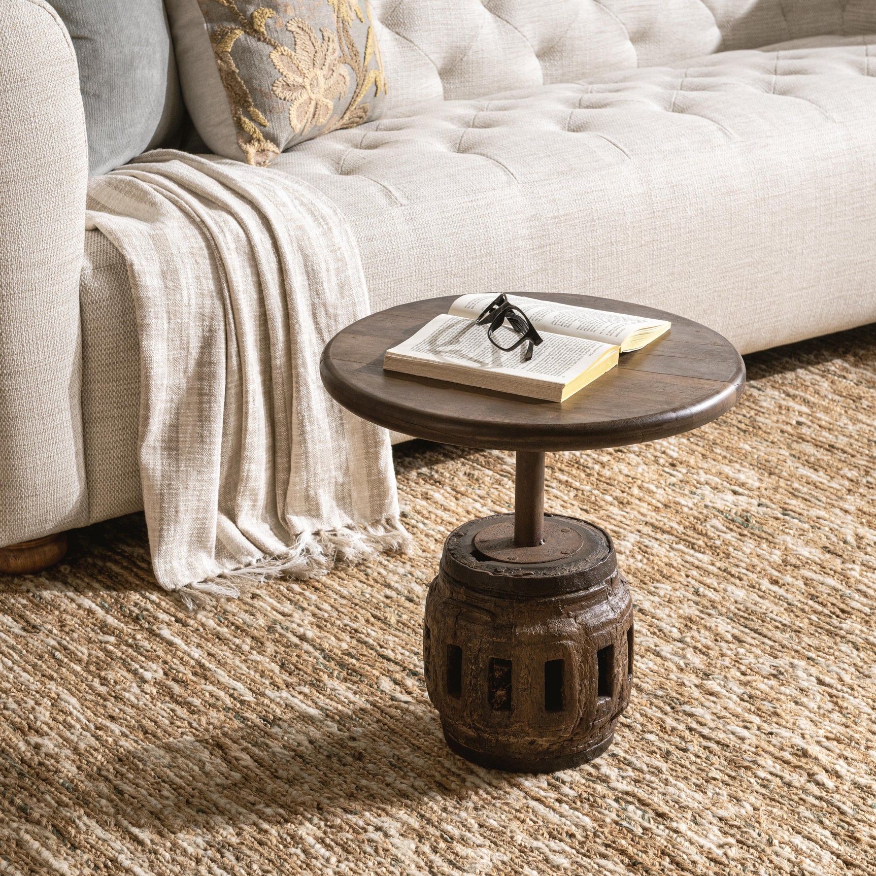Amira Natural Accent Table Small - Ornate Home