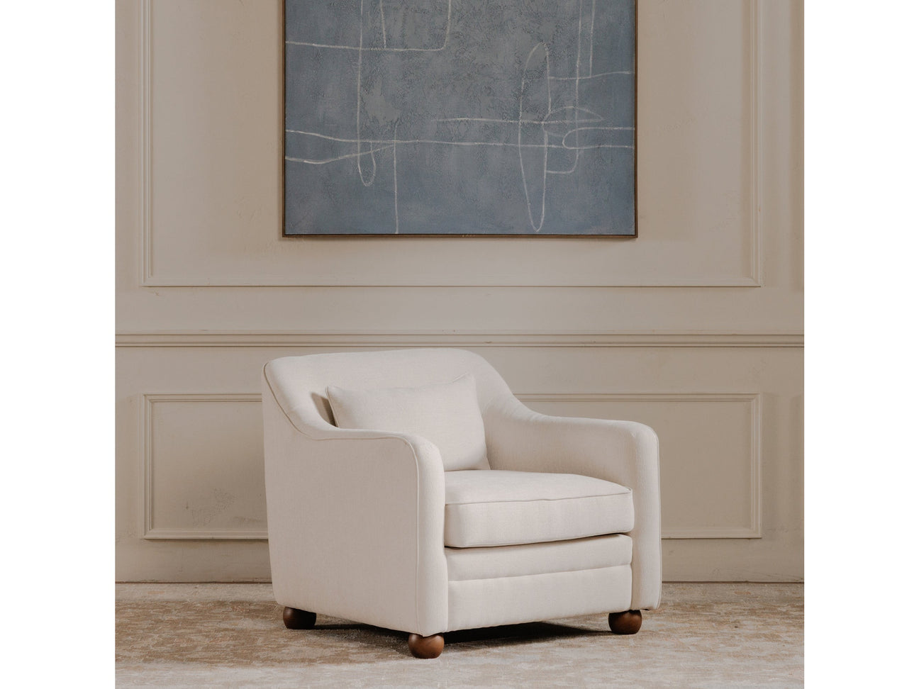 Amira Oat Accent Chair - Ornate Home