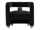 Amirah Accent Chair in Black - Ornate Home