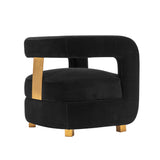 Amirah Accent Chair in Black - Ornate Home